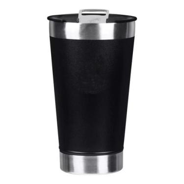 Imagem de Copo térmico 473ml com tampa e abridor para cerveja - COPO TERMICO