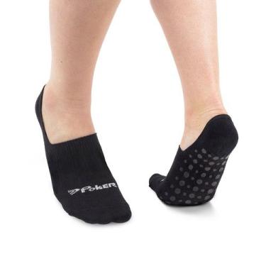 Imagem de Meia de Yoga e Pilates Antiderrapante Move 02345 - Poker, Preto, 35ao3