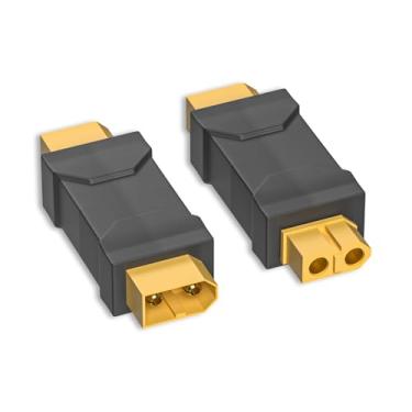 Imagem de Goupchn XT60 adaptador conector macho para fêmea XT60 conversor de conector sem fio 2 peças para RC FPV carro avião drone bateria LiPo