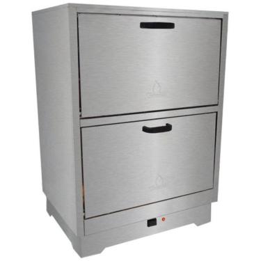 Imagem de Estufa Aquecedora Para Alimentos 54 Marmitas Em54l Metalmaq Marmiteira Inox 220V