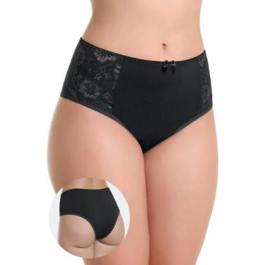 Imagem de Calcinha Dia a Dia IMI Lingerie Cós Alto Cintura Alta Em Microfibra Pó