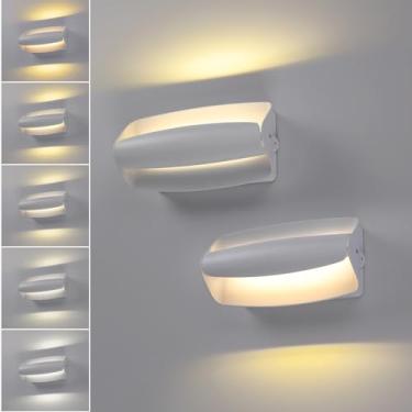 Imagem de LEONLITE Luminária De Parede Led Regulável 5 Unidades, 20 W/15 W/13 W, Três Opções Brilho Sem Dimmer, Lente Giratória Antirreflexo, Etl, Arandela Moderna Alumínio Para Áreas Externas, Pacote Com 2