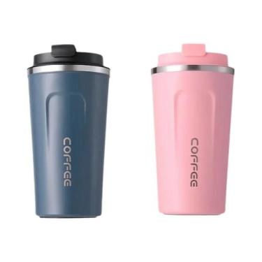 Imagem de Grande Caneca De Café Térmica De Aço Inoxidável De Parede Dupla De 510