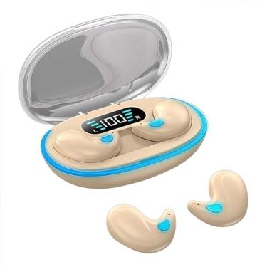 Imagem de TWS Fones de ouvido Bluetooth à prova d'água com microfone embutido para chamadas em HD para trabalho e escritório Fones de ouvido estéreo ocultos sem fio X55 para dormir-Khaki