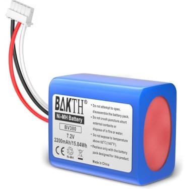 Imagem de BAKTH Capacidade real 2200mAh 7,2V NiMH bateria de substituição para aspirador iRobot Braava 380, 380T, 390T, Mint 5200, 5200B, 5200C