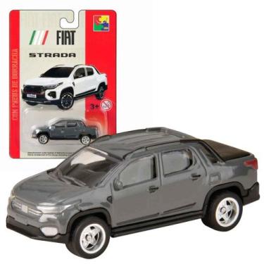 Imagem de Carrinho De Metal Fiat Strada 1:64 Original, CKS Toys, Pneus De Borrac