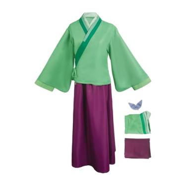 Imagem de The Apothecary Diaries fantasia cosplay Maomao casaco verde blusa saia headwear conjuntos de anime roupas de Halloween, Verde, XX-Large