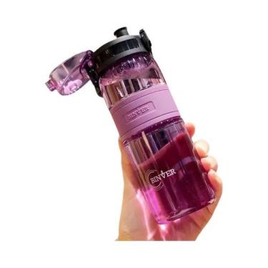Imagem de Garrafa De Água Esportiva À Prova De Vazamento De 500ml Com Filtro De 