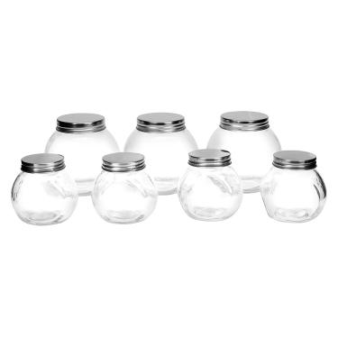 Imagem de Conjunto de Potes Baleiro Casambiente Vidro com Tampa 7 Peças