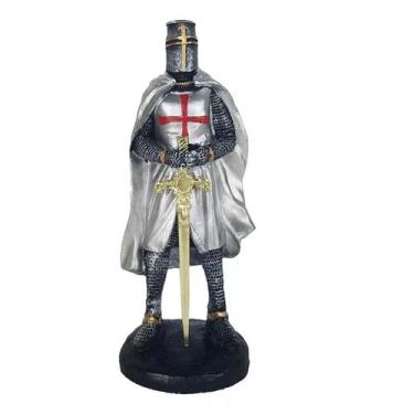 Imagem de Guerreiro Medieval Cavaleiro Templário Em Resina Estatueta - Gama