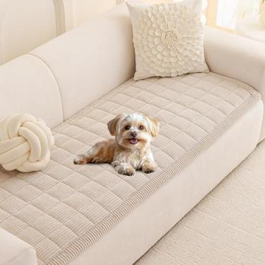 Imagem de MEETSKY Capa de sofá lavável, antiderrapante, protetor de sofá macio para animais de estimação, 70 x 150 cm, refeição de aveia
