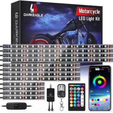 Imagem de Kit de luz LED para motocicleta LD DARKEAGLE com freio e sinal de muda