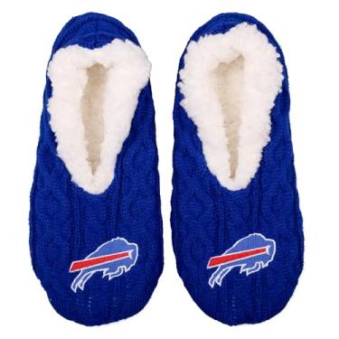 Imagem de FOCO - Pantufas femininas masculinas com logotipo grande da NFL, Buffalo Bills, One Size