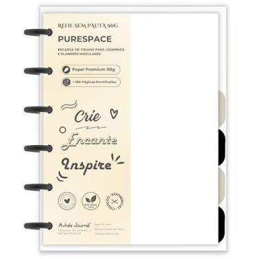 Imagem de Refil Sem Pauta Lisa para Caderno Modular Inteligente Achala 160 Páginas 90g (Pequeno ~10 x 14 cm)