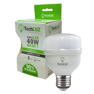 Imagem de Lâmpada Led 40w Super Bulbo Alta Potência Bivolt Branco Frio- Techluz
