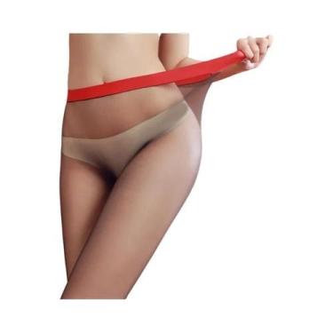 Imagem de Meias-Calças Femininas Ultrafinas Transparentes De Cintura Alta Para O
