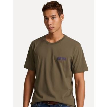 Imagem de Camiseta John John Masculina Relaxed Fit Ranch Marrom Escuro, S/P