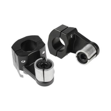 Imagem de Suporte De Guidão De Motocicleta Preto E Prata 22mm 28mm Acessórios Pa