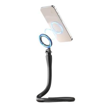 Imagem de Acouto Suporte de Telefone Magnético, Suporte Flexível de Braço para Telefone, 16 ímãs Fortes, Parafuso de 1/4 de Polegada, comprimento: 23,62 Polegadas, Capacidade de peso: até 300g (Preto)