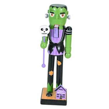 Imagem de Vaveren Estatueta de quebra-nozes de Halloween, quebra-nozes de Natal, altura 25 cm, decoração de Natal para árvore de Natal, lareira, Frankenstein