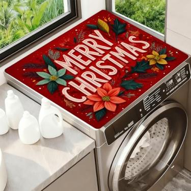 Imagem de Tapete de cobertura superior para lavadora e secadora, decoração de lavanderia antiderrapante, protetor de decoração de eletrodomésticos de cozinha tamanho 60 x 50 cm