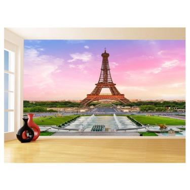 Imagem de Papel De Parede Paris Torre Eiffel Sol Nuvens 3,5M Ncd301