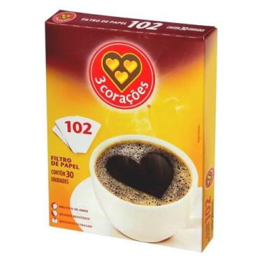 Imagem de Filtro de Papel N 102 Para Café com 30 unid. - 3 Corações