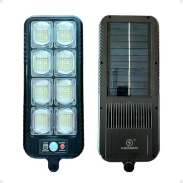 Imagem de Luminária Solar e Refletor de Led Para Poste de 200 Watts - À Prova D'Água Com Controle Remoto e Sensor de Presença