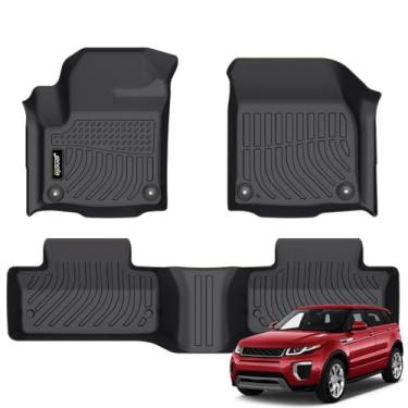Imagem de Jenofa - Tapetes para Land Rover Range Rover Evoque 2012-2019 para todos os climas, forro automotivo, tapete de carro personalizado para Rover Evoque, antiderrapante, impermeável, protetor acessórios