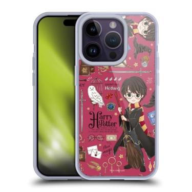 Imagem de Head Case Designs Capa de gel macio oficialmente licenciada Harry Potter com estampa Harry Potter Relíquias da Morte XXXVII compatível com Apple iPhone 14 Pro