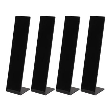 Imagem de Suporte de exibição de faixa de cabelo de acrílico premium durável multifuncional suporte organizador de grampo de cabelo para loja varejo joias acessórios exibição transparente 4 peças 20 x 4,6 x 5