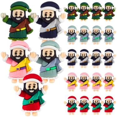 Imagem de Fiwochic 20 Pcs Little Jesus Figures Christmas, Mini Jesus Bulk Loves You Christ Figures Tiny Xmas Sunday Religious Party Favors Gift (Multicolor)