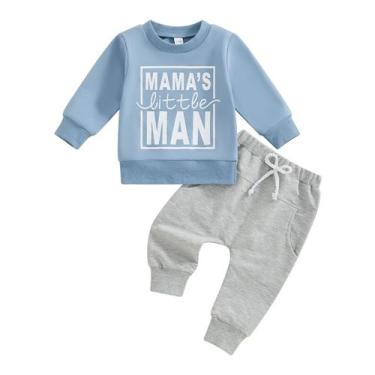 Imagem de Roupa mlpeerw Toddler Boy Mama's Little Man 2-3T com moletom