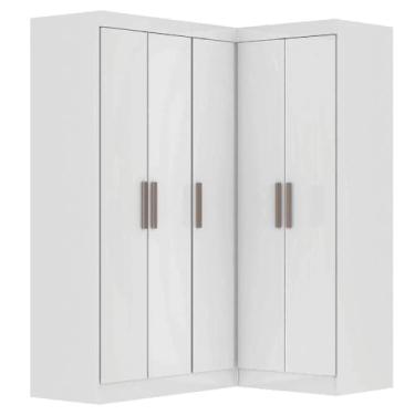 Imagem de Guarda Roupas Modulado de Canto Madrid com 5 Portas Branco