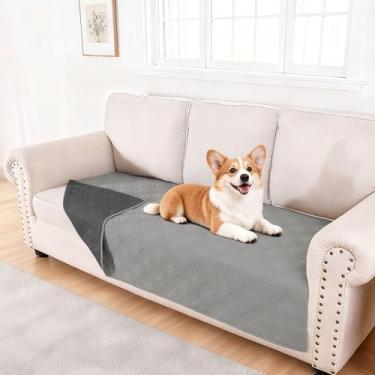 Imagem de hyha Cobertor impermeável para cães, cobertor reversível para cama de animal de estimação, capa de sofá macia para cães lavável, capa de sofá impermeável para sofá de cachorro, gatos, protetor de