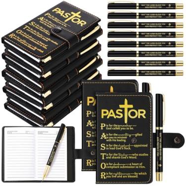 Imagem de Thenshop 30 peças de presentes de agradecimento de pastor de couro cristão diário de agradecimento diário religioso com caneta A6 bloco de notas escritura para igreja clérigo homens presentes de Natal