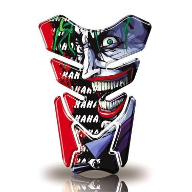 Imagem de Protetor De Tanque Adesivo Moto Honda Yamaha Suzuki Palhaço Coringa Há Vermelho