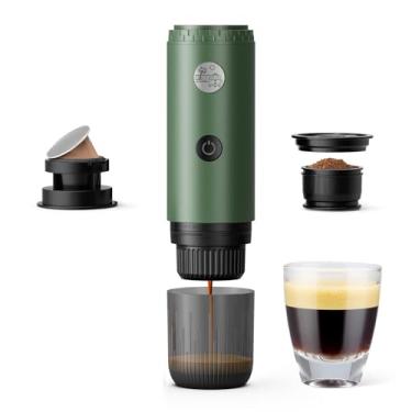 Imagem de Máquina de café expresso elétrica portátil, cafeteira de viagem para acampamento, cafeteira de carro autoaquecimento com USB-C, com café moído e cápsula NS e cápsula DG para trailer, caminhadas