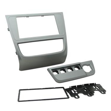 Imagem de Moldura Fiamon 2 DIN Compatível com Novo VW GOL G6/VOYAGE Prata