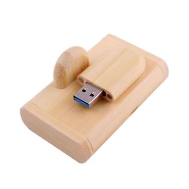 Imagem de PENDRIVE DE 8GB, COM INTERFACE USB 3.0, COM ACABAMENTO DE MADEIRA E UM ESTOJO AMADEIRADO NA COR BAMBU. (CATÁLOGO 94)