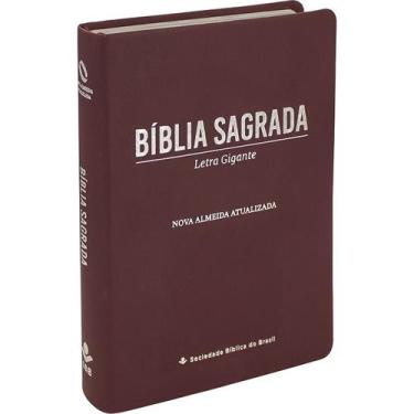 Imagem de Bíblia Sagrada - NAA - Letra Gigante - Vinho - Sociedade Bíblica do Br