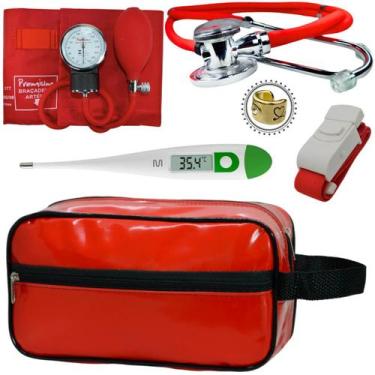 Imagem de Kit Enfermagem Academico Com Aparelho de Pressao Estetoscopio Rappapor