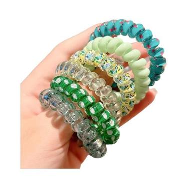 Imagem de Conjunto De Laços De Cabelo Trançados Coloridos Em Forma De Fio De Tel