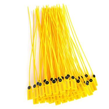 Imagem de GLOGLOW Outras Necessidades Diárias Domésticas Com Número, 40 Cm de Comprimento, Amarelo, PP e Material de Aço, Contagem de 100, para Logística e Transporte Abraçadeiras de Vedação Plástica Nan