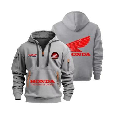 Imagem de Moletom Unissex Com Zíper Frontal E Bolso Moda Esportiva Para Homens E