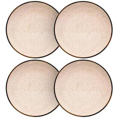 Imagem de Jogo De Pratos Raso De Porcelana Brisa 26Cm 4 Peças - Oxford