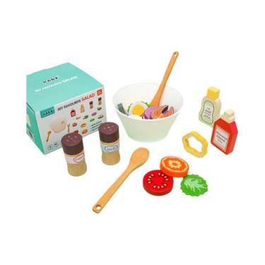 Imagem de Brinquedos De Cozinha Para Crianças, Conjunto De Pizza, Salada E Sobre