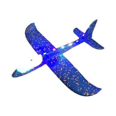 Imagem de Avião De Espuma Grande De 50CM Com Luz LED, Brinquedo De Lançamento Ma