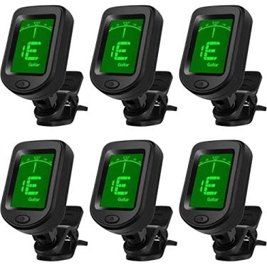 Imagem de 6 Pack Afinador de Violão Clip On para Baixo Violino Ukulele