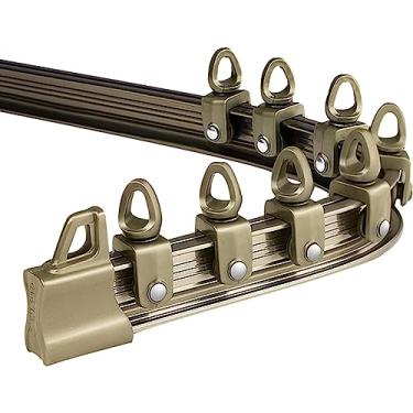 Imagem de Trilho de cortina de teto, trilho de cortina, montagem na parede/montagem no teto, cortina de chuveiro de liga de alumínio, varões de cortina divisores de quarto - uso de escritório motorhome hotel